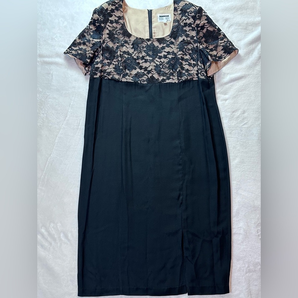 Lois Snyder For Dani Max Woman - 22 Lace Overlay Dress Formal Sheath - Picture 4 of 11